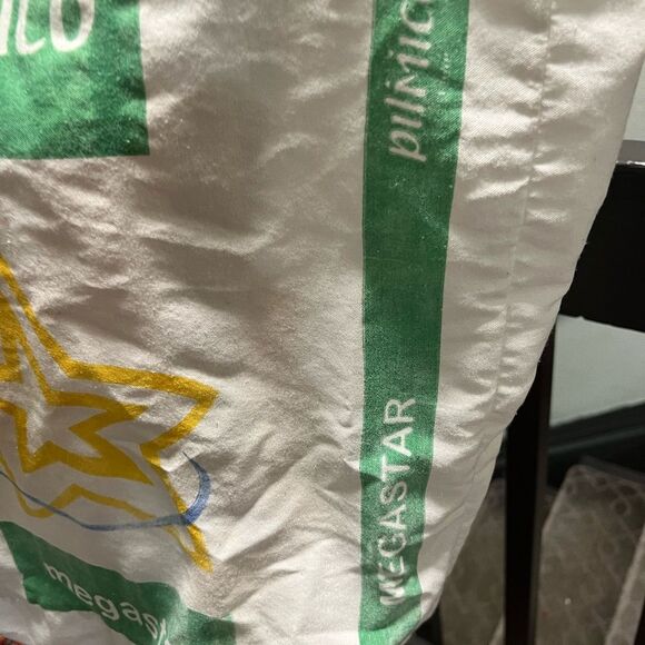 White and Green Megastar Flour Tote Bag - Picture 6 of 10